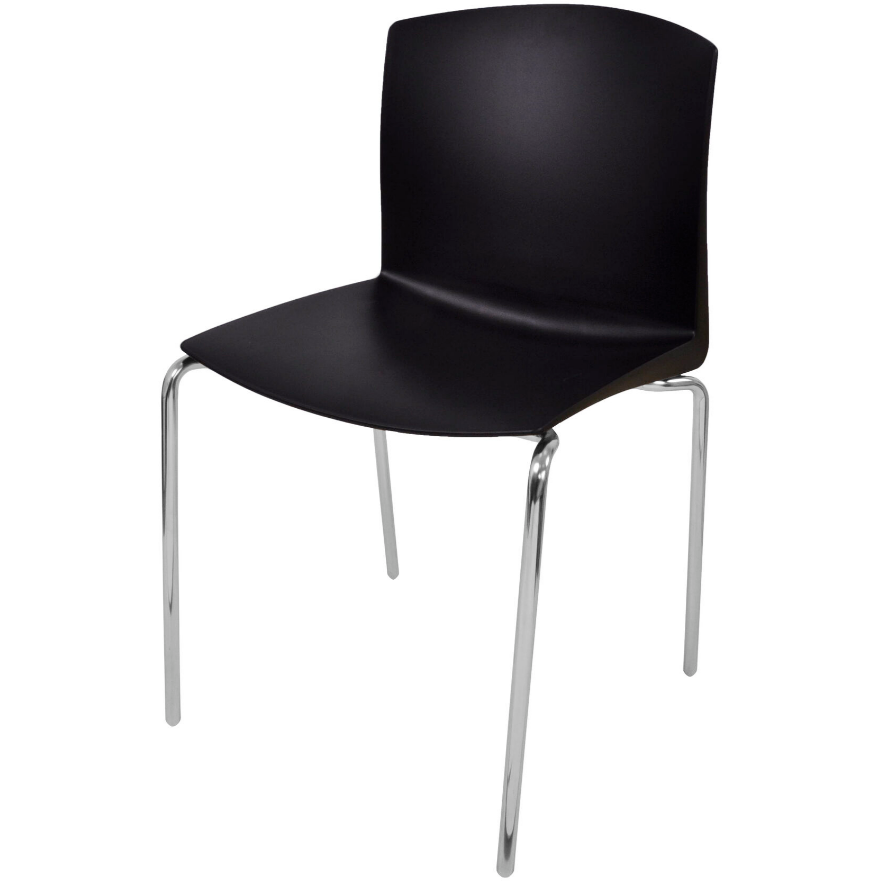 Стул пластиковый на металлокаркасе Pull-15 Nero Black Черный