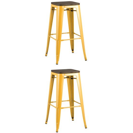 Стул барный TOLIX WOOD желтый 2 шт Стул барный TOLIX WOOD желтый 2 шт