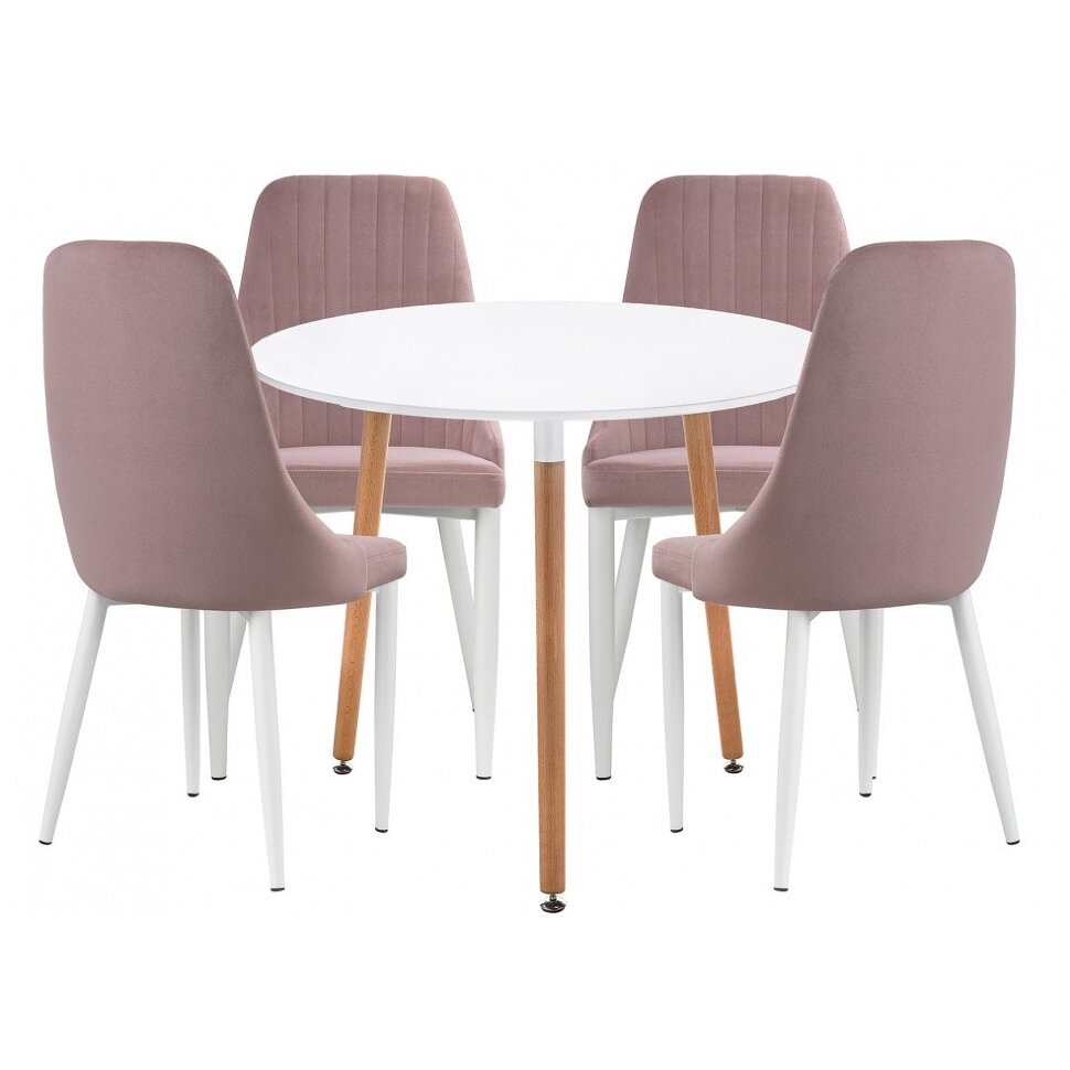 Обеденная группа Уин 90 white / light purple Обеденная группа Уин 90 white / light purple