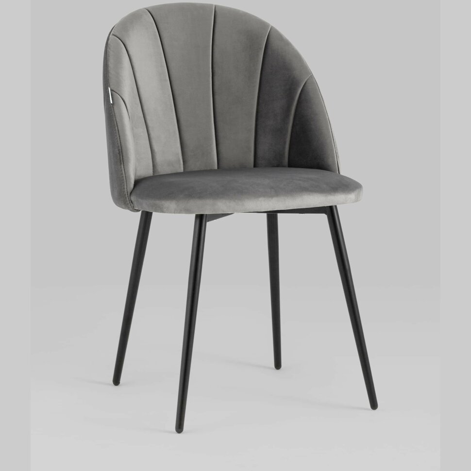 Стул Stool Group для кухни Логан велюр серый металлические ножки 2шт Стул Stool Group для кухни Логан велюр серый металлические ножки 2шт