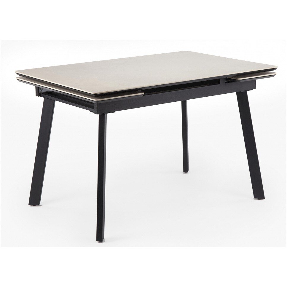Керамический стол Норман 140(200)х80 carmen light grey / черный Керамический стол Норман 140(200)х80 carmen light grey / черный