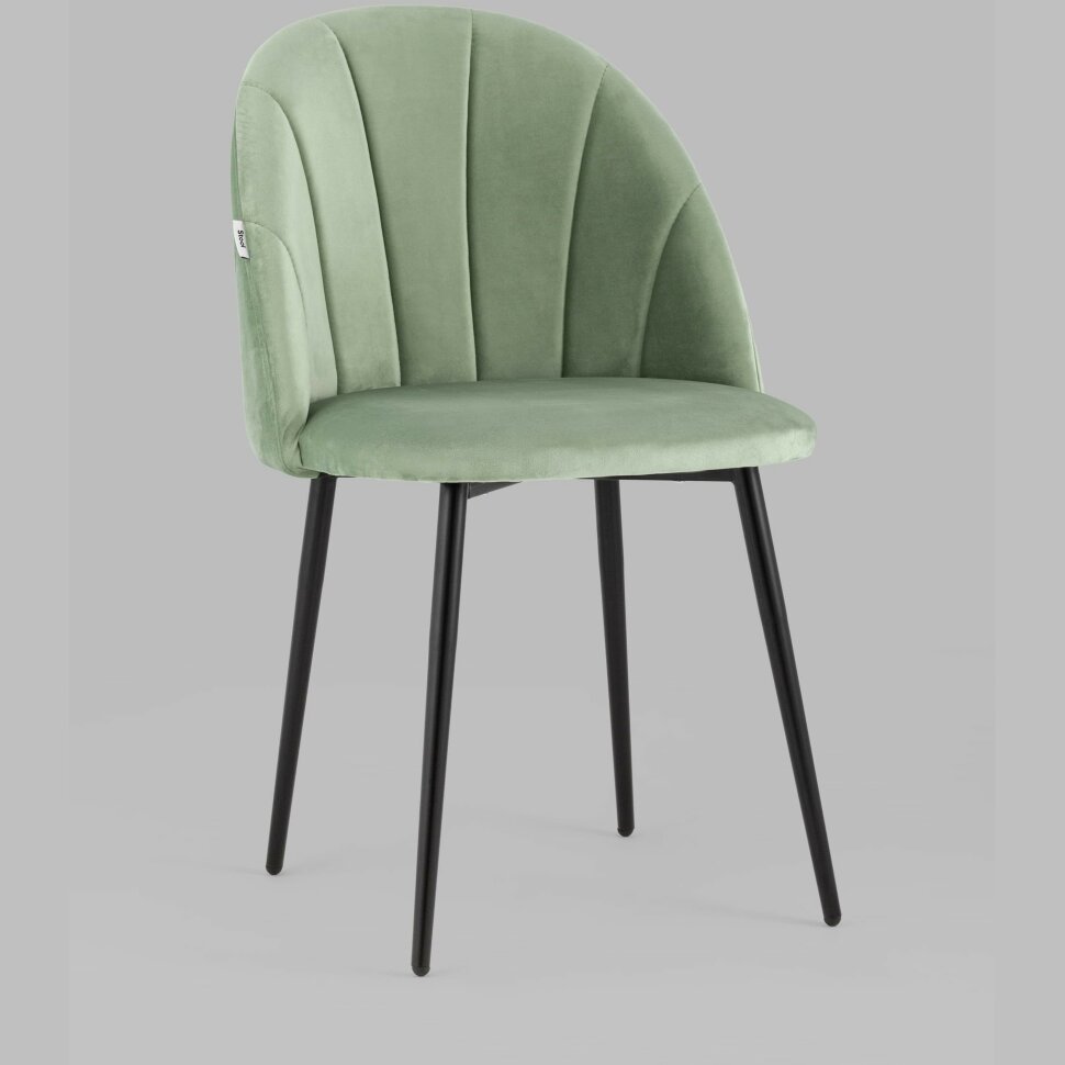 Стул Stool Group для кухни Логан велюр фисташковый металлические ножки 4шт Стул Stool Group для кухни Логан велюр фисташковый металлические ножки 4шт