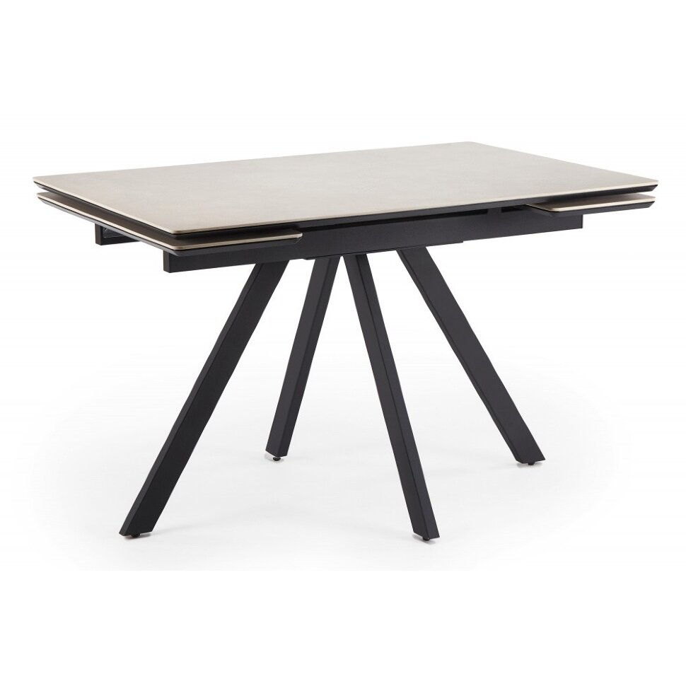 Керамический стол Вилли 120(180)х80 сarmen light grey / черный Керамический стол Вилли 120(180)х80 сarmen light grey / черный