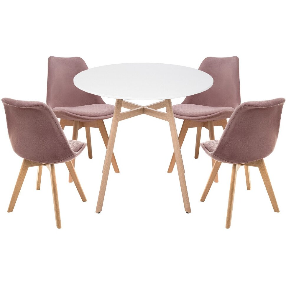 Обеденная группа Арги light purple / white / wood Обеденная группа Арги light purple / white / wood