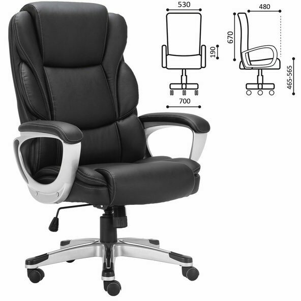 Кресло офисное BRABIX PREMIUM "Rest EX-555", пружинный блок, экокожа, черное, 531938 Черный Кресло офисное BRABIX PREMIUM "Rest EX-555", пружинный блок, экокожа, черное, 531938 Черный