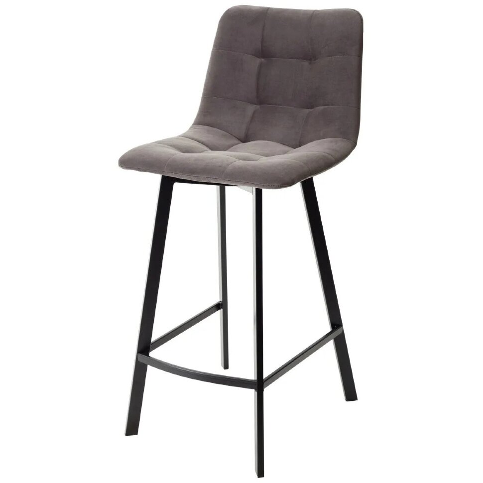 Полубарный стул CHILLI-QB SQUARE графит #14, велюр/ черный каркас (H=66cm) М-City Полубарный стул CHILLI-QB SQUARE графит #14, велюр/ черный каркас (H=66cm) М-City