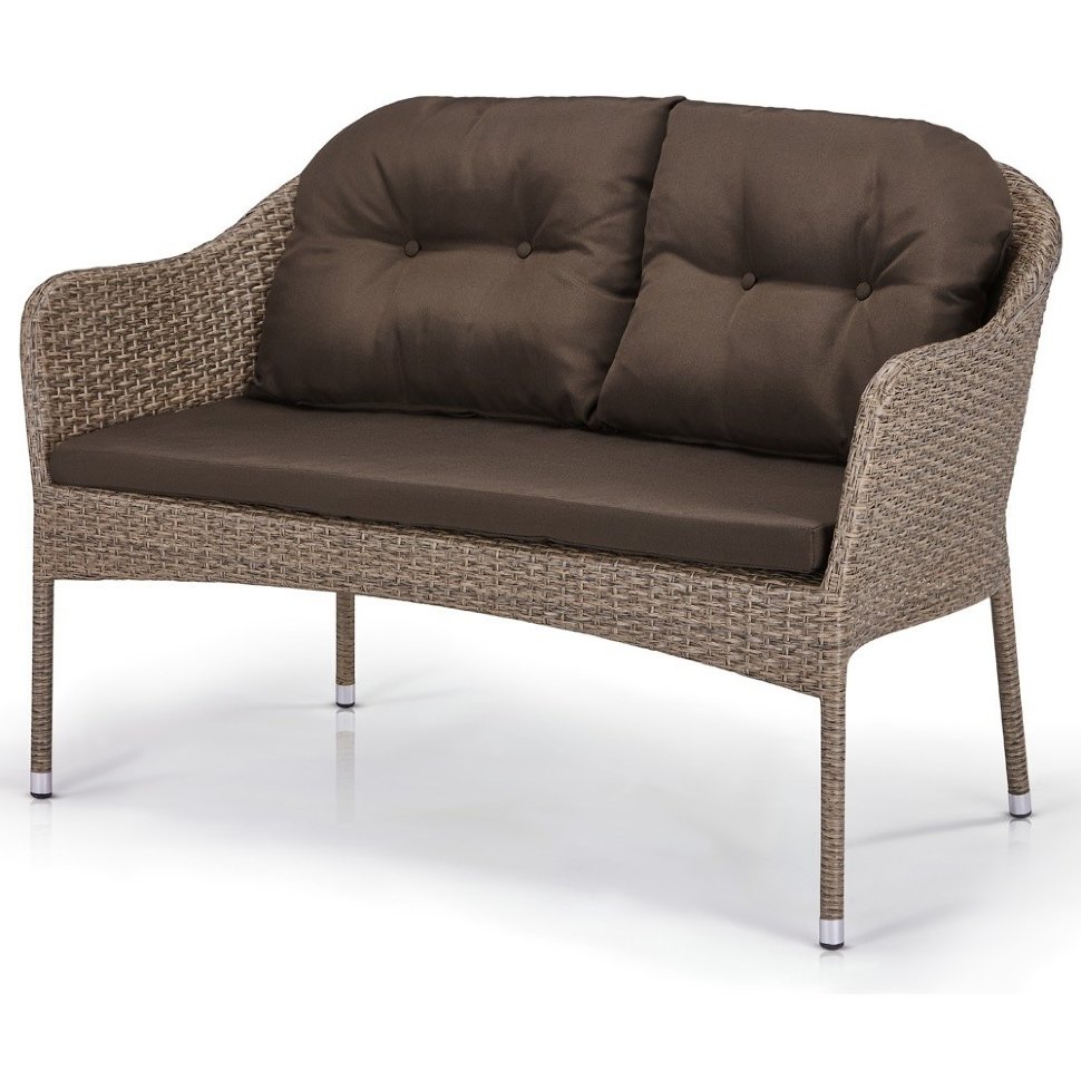 Плетеный диван S54B-W56 Light brown Плетеный диван S54B-W56 Light brown
