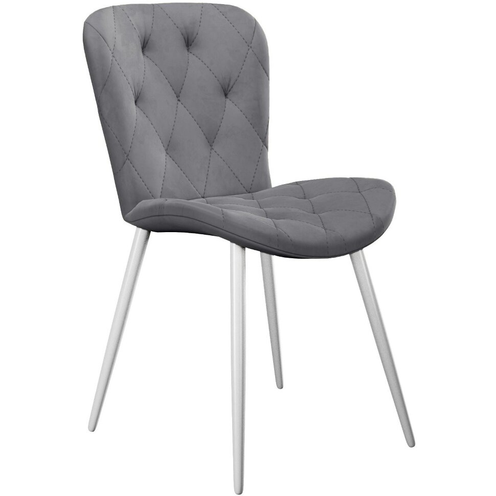 Стул DikLine 303 B22 GREY /ножки белые Стул DikLine 303 B22 GREY /ножки белые