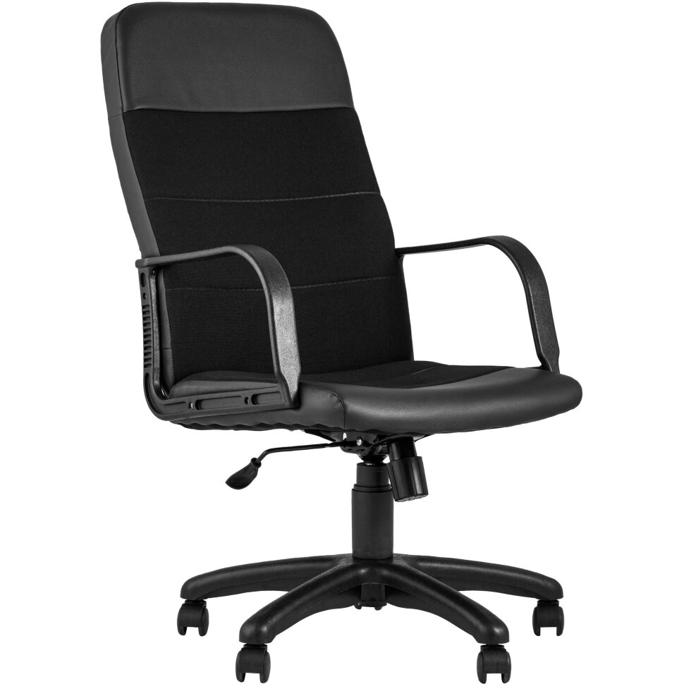 Компьютерное кресло Stool Group офисное Чарли обивка экокожа ткань черный крестовина нейлон Компьютерное кресло Stool Group офисное Чарли обивка экокожа ткань черный крестовина нейлон